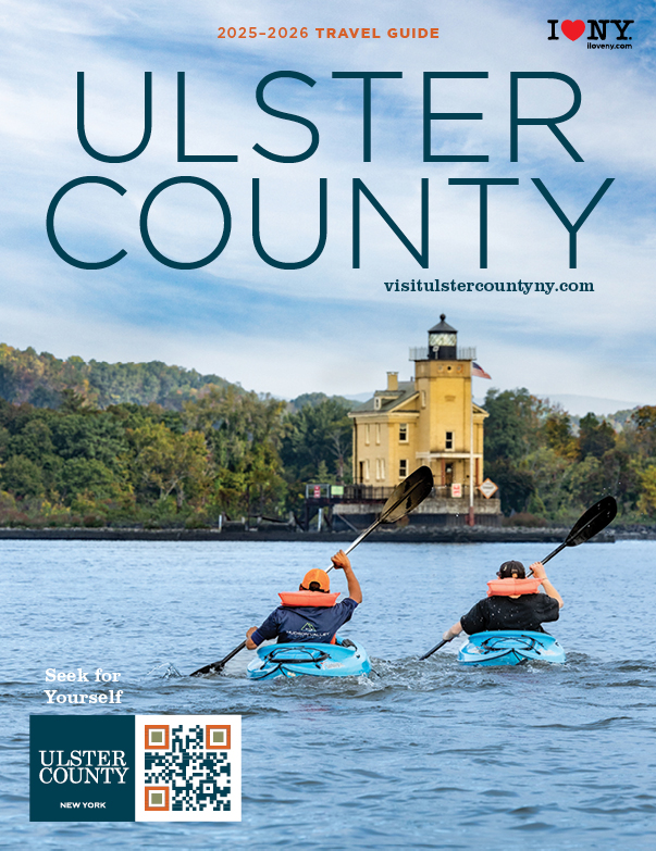 cover of guide with lighthouse and two kayakers